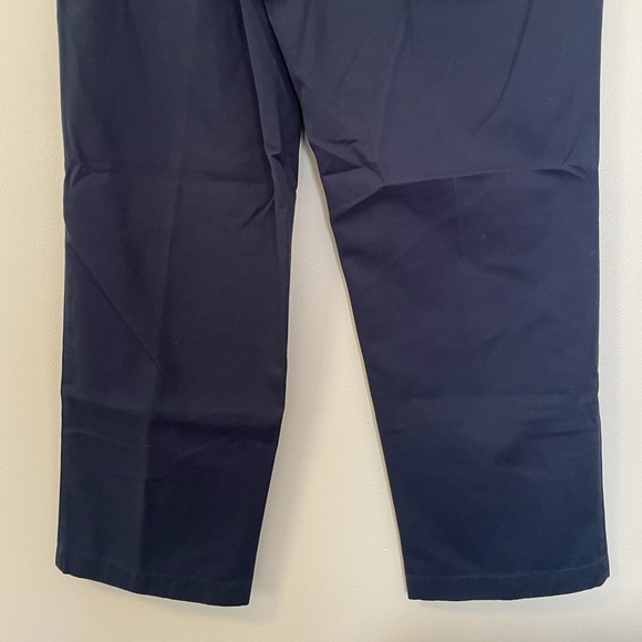 NWT L.L.Bean Women's Classic Fit Straight Leg Pants Trousers Navy Blue Petite 12 - Picture 7 of 8